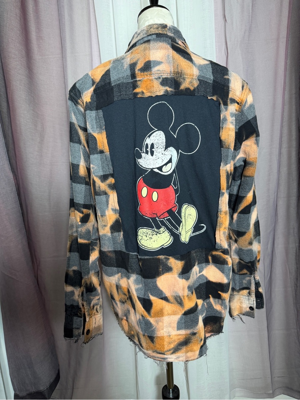 Vintage Mickey Mouse Graphic Flannel Shirt
